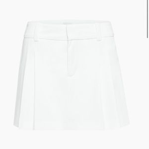 Aritzia rider pleated white skirt